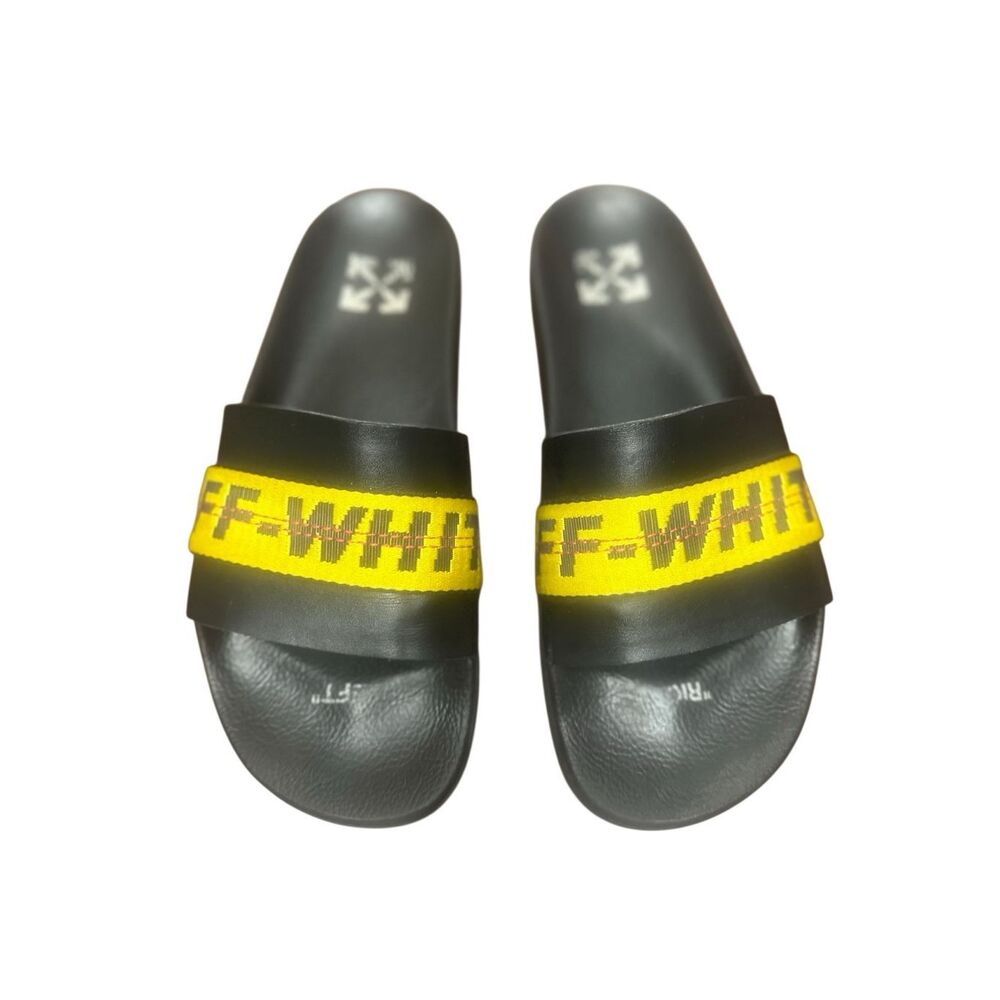 Off-White Industrial Sliders Black Men's Pool slides Made in Italy  size 43  US1